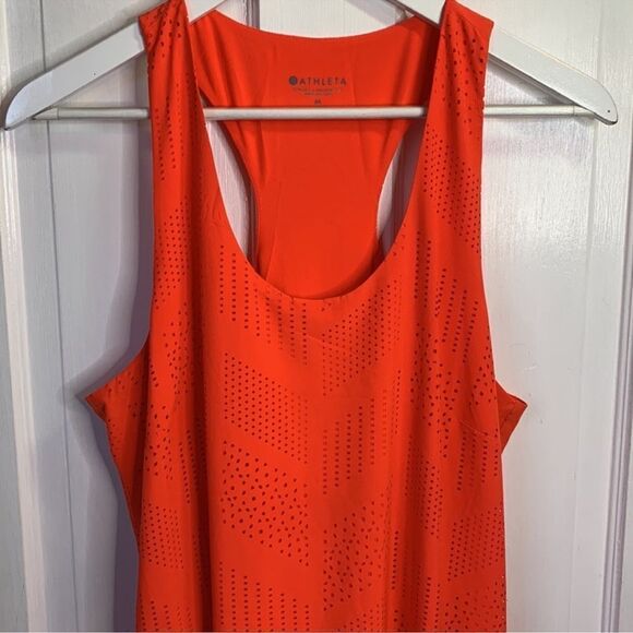 Athleta Brookfield Orange Laser Cut Sleeveless Dress M - Picture 5 of 9